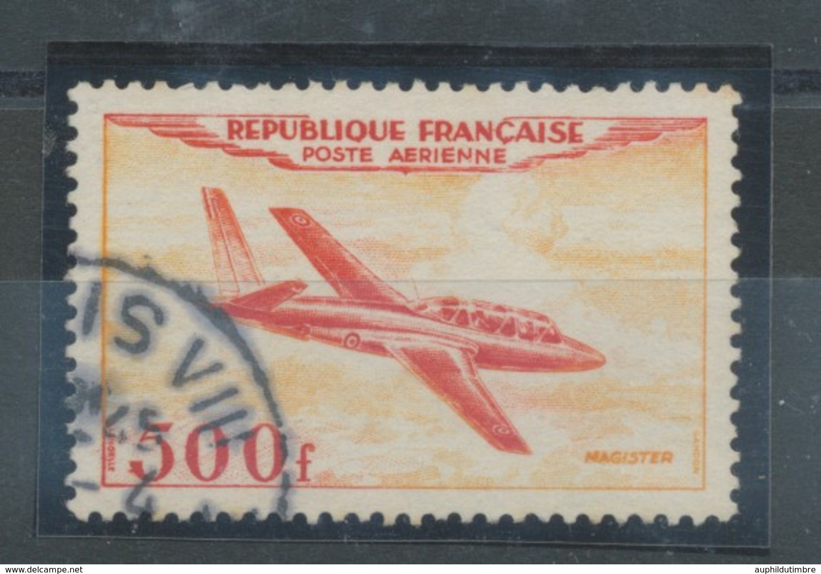 FRANCE Poste Aérienne N°32, 500f. Fouga "Magister" Obl, TB COTE 16€ P1289 - 1960-.... Oblitérés