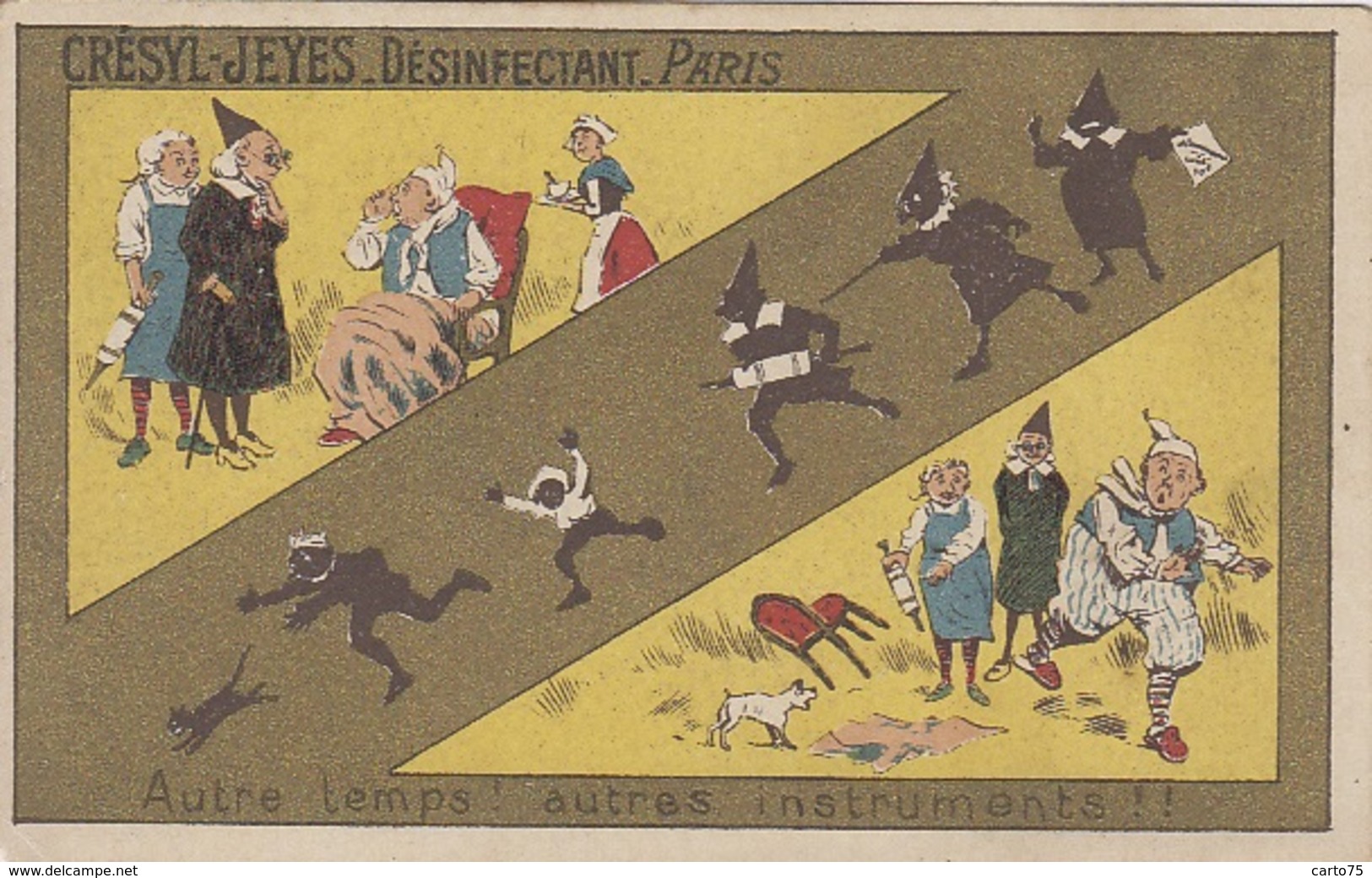 Santé - Publicité Chromo Crésyl-Jeyes Savon - Médecine Malade - Humour - Autre Temps ! Autres Instruments ! - Santé