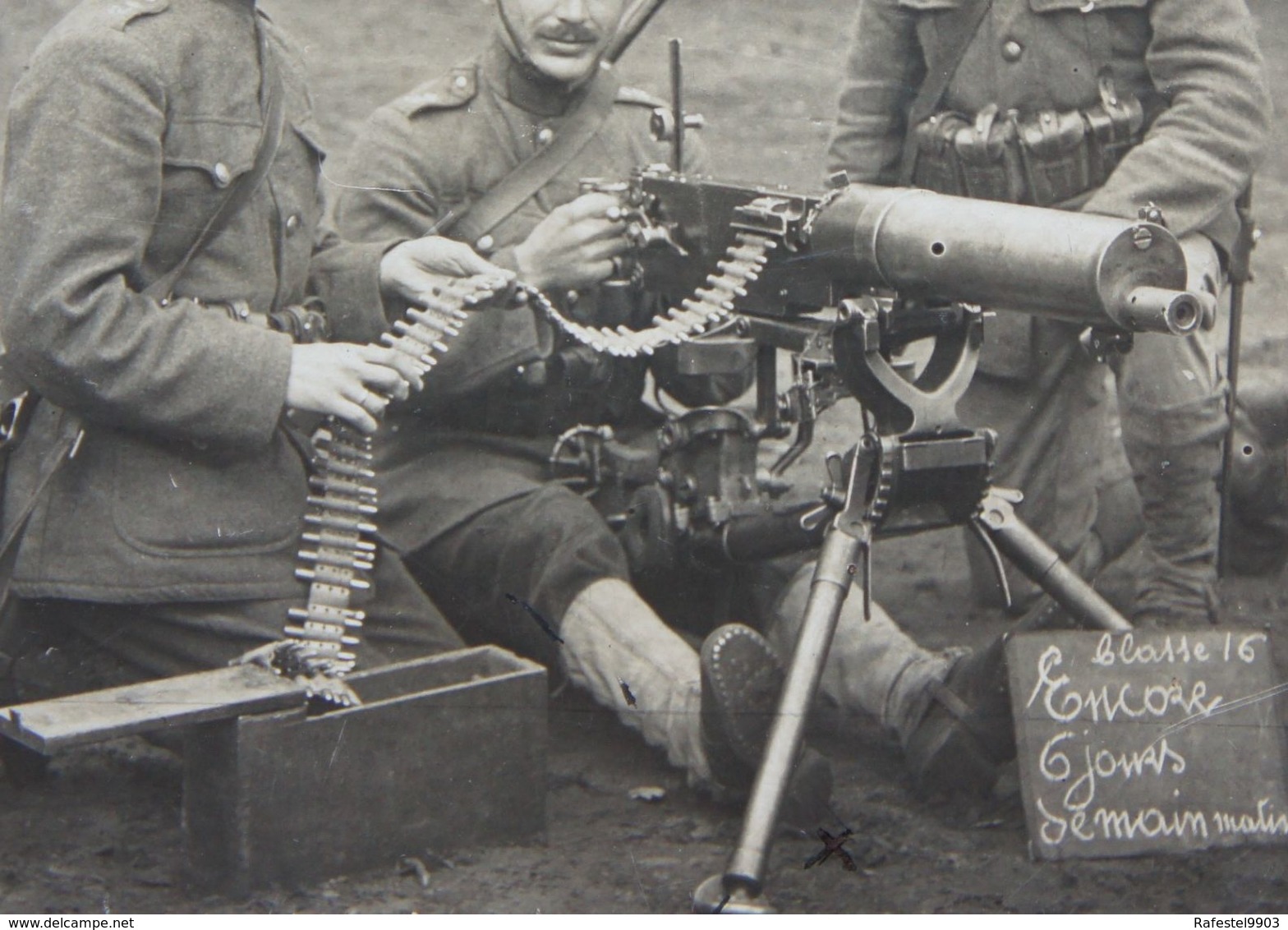 Photo ABL 1920 Mitrailleuse 15ème Rgt Ligne IIème Bon 12ème Cie Adelin Brasseur De Vedrin Les Comognes Namur - Guerre, Militaire