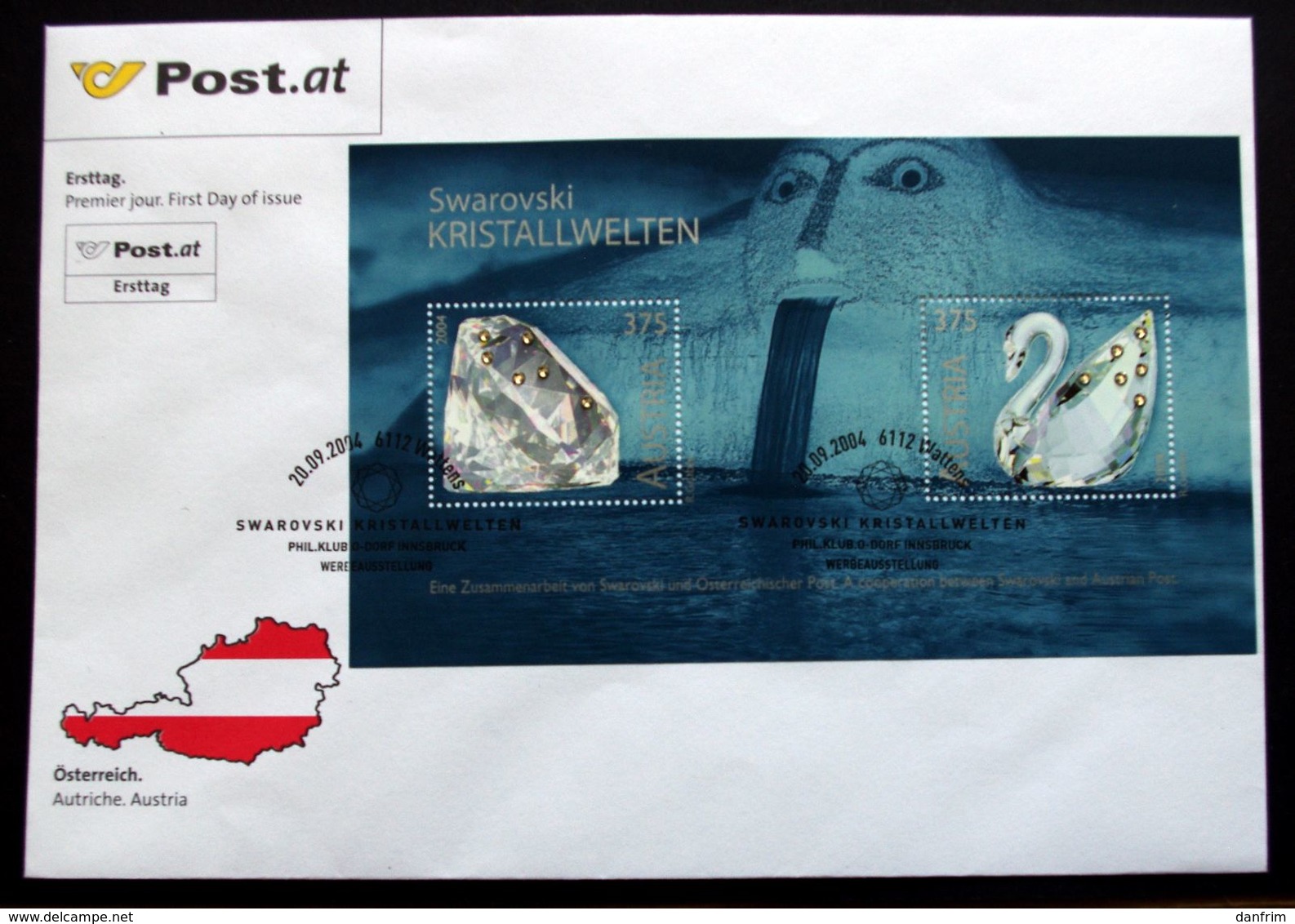 Austria 2004 Swarovski Crystal Worlds Minr.2495-96 FDC   ( Lot  799) - FDC