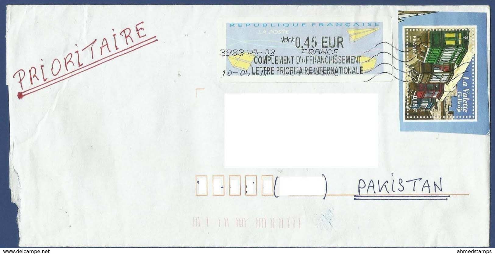 FRANCE  POSTAL USED AIRMAIL COVER TO PAKISTAN - Otros & Sin Clasificación