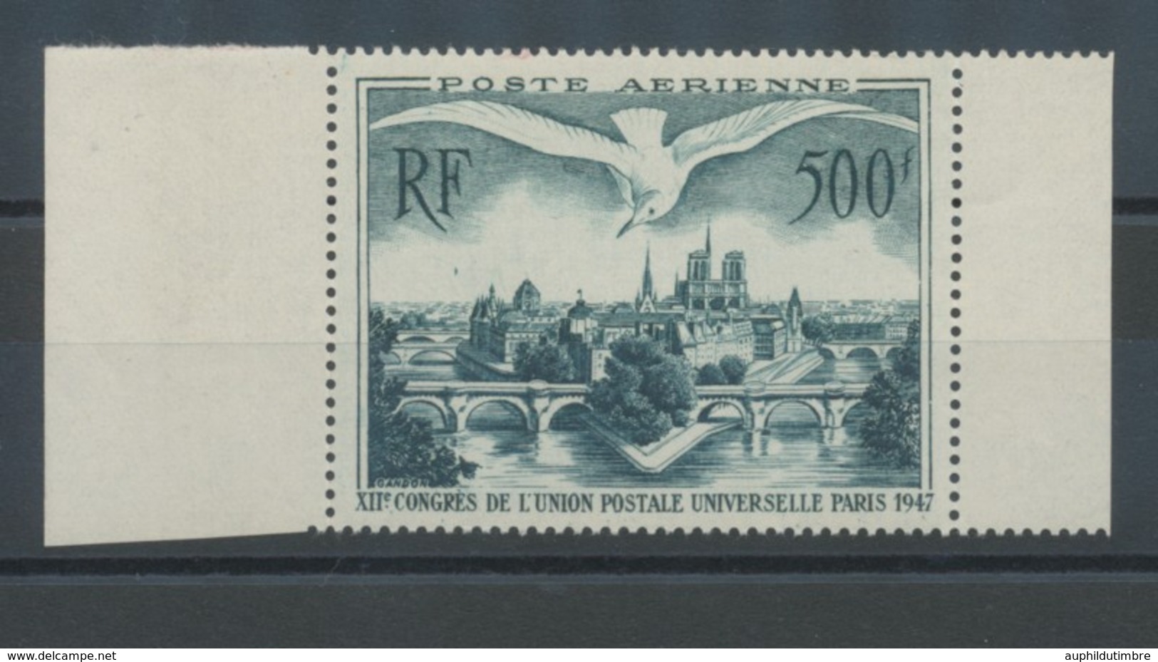 FRANCE - Poste Aérienne N°20, 500f. Vert Foncé NEUF LUXE **. P1606 - 1927-1959 Mint/hinged