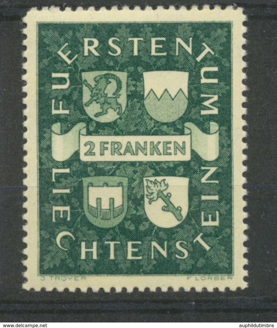 LIECHTENSTEIN N°159 2f Vert Foncé Neuf Luxe **. Gomme D'origine. Cote 20€ P161 - Europe (Other)