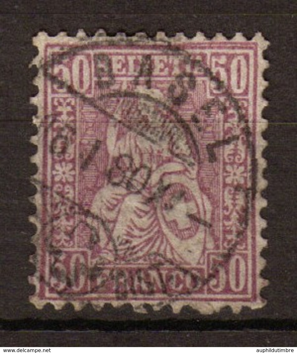 SUISSE 1867-78 N°48 50c Lilas. C 45€. P181 - Andere-Europa