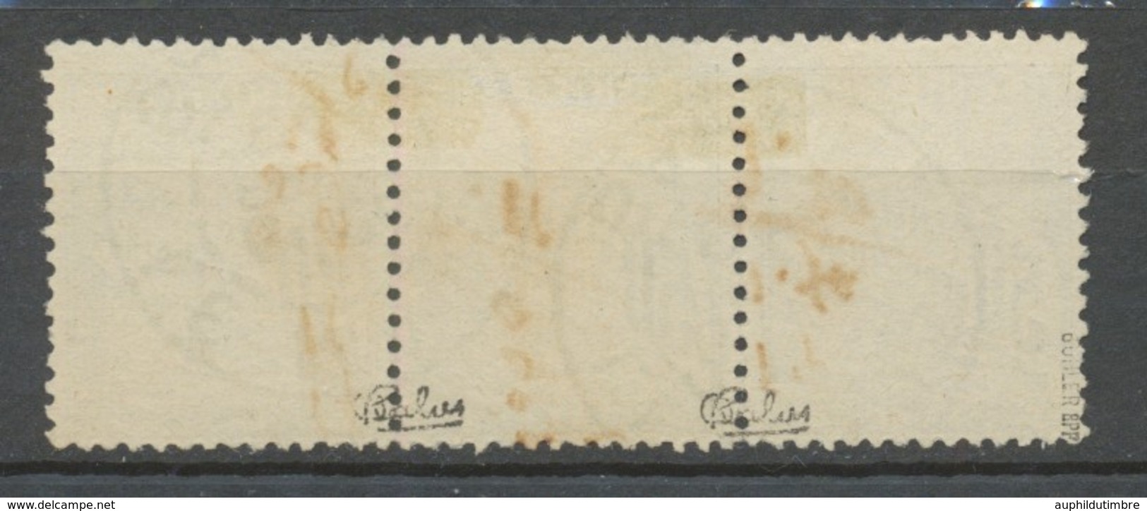 FRANCE Taxe Bande De 3 N°20 50c Noir Obl Signé Cote 720€ Extra P1979 - 1859-1959 Postfris