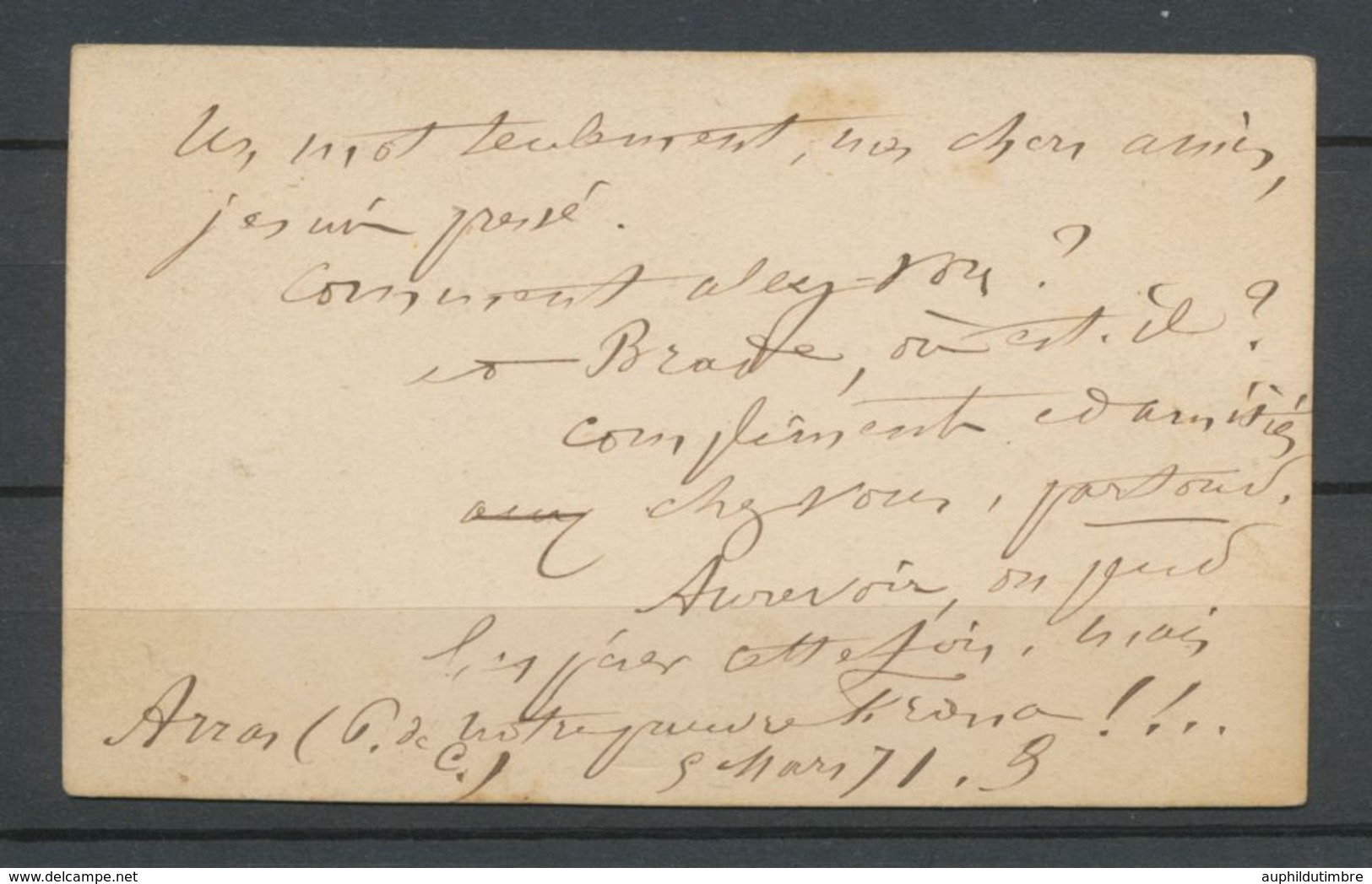 MARS 1871 GARDES MOBILES DU NORD + Bordeaux N°45 RARE. Signé P2338 - Armeestempel (vor 1900)