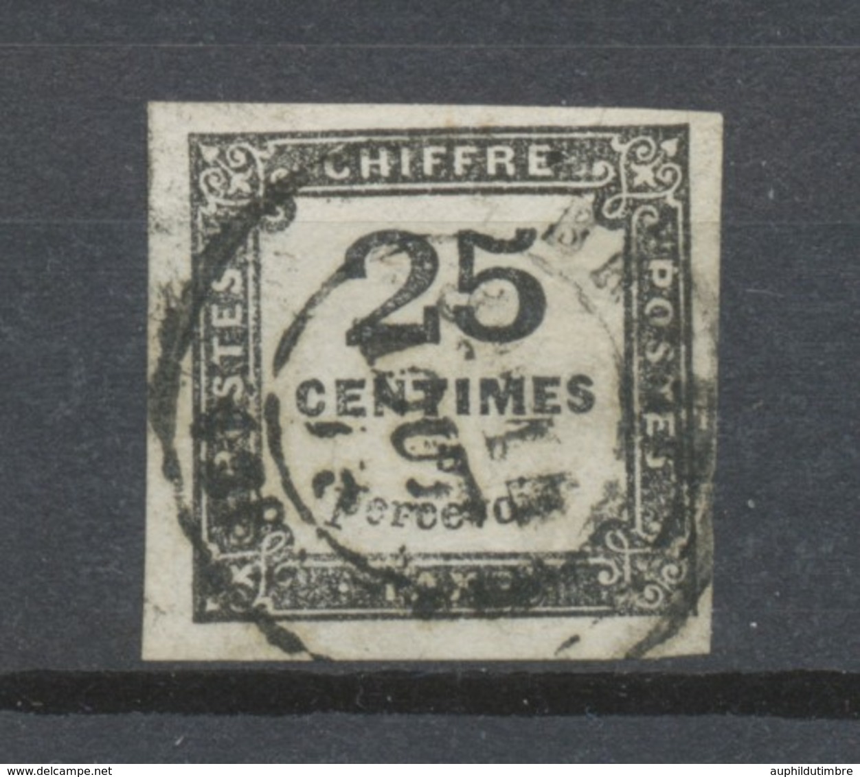 FRANCE Taxe N°5 25c Noir Oblitérée Cote 65€ TTB P2530 - 1859-1959 Neufs