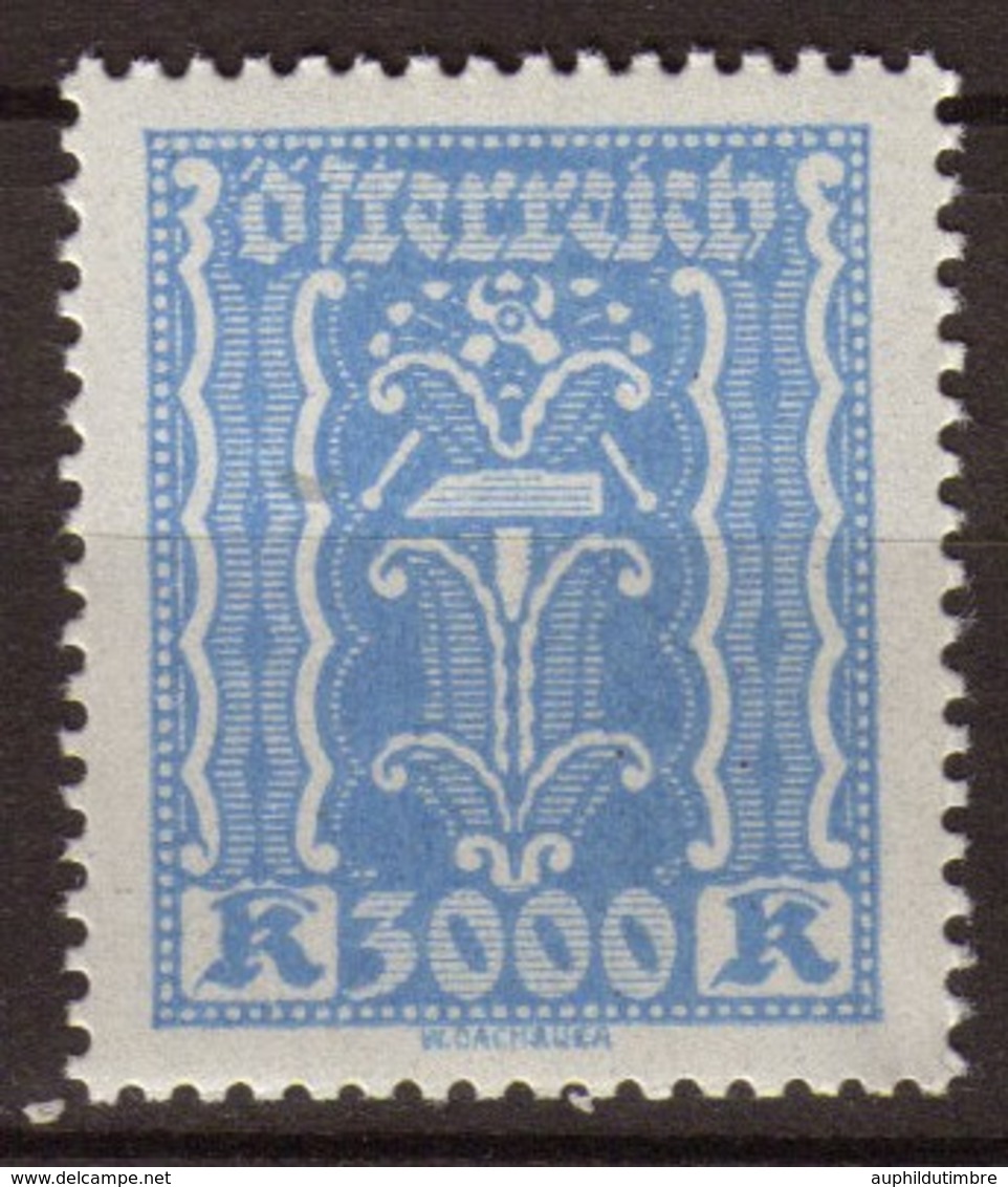 Autriche 1923 Industrie 3000k Bleu. N**. P293 - Europe (Other)