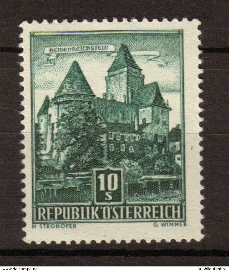 Autriche 1957 N°874Aa 10s Vert Bleu Foncé. N** P388 - Otros - Europa