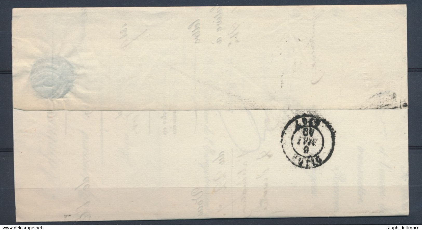 1848 Lettre En Franchise Griffe Minre Des Finances Don Gale Des Domaines P4078 - Burgerlijke Brieven Zonder Portkosten