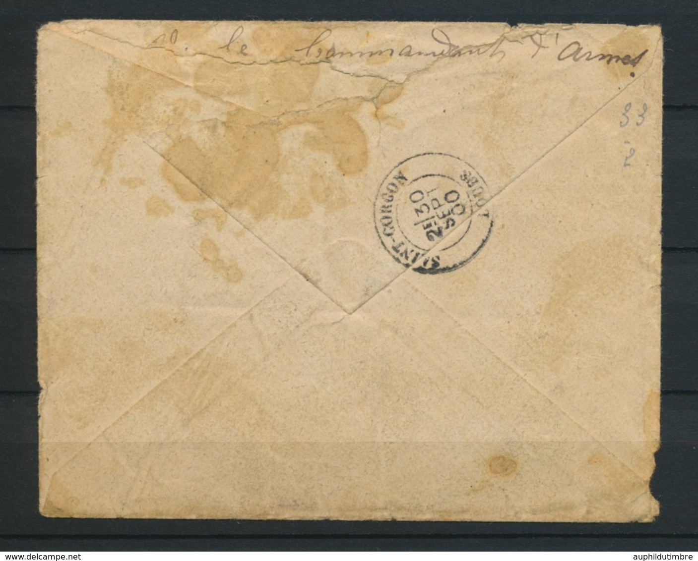 1900 Env. Corps Exp. De Chine TP Ceylan 15C Obl. COLOMBO. RARE P4485 - Armeestempel (vor 1900)