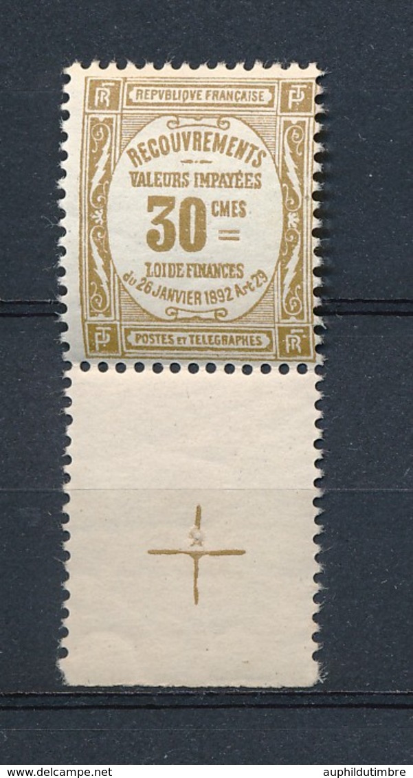 Timbre Taxe N°46 20c Bistre BDF Avec Repère. Neuf Luxe **. P4690 - 1859-1959 Neufs