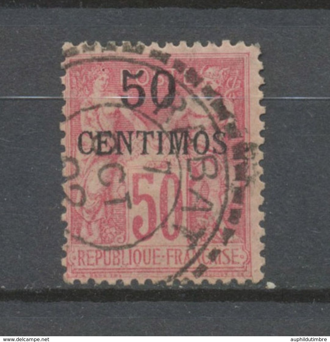 Colonie MAROC N°6A 50c Sur 50c Rose Type I, Rare, Signé CALVES TTB. P5045 - Unused Stamps