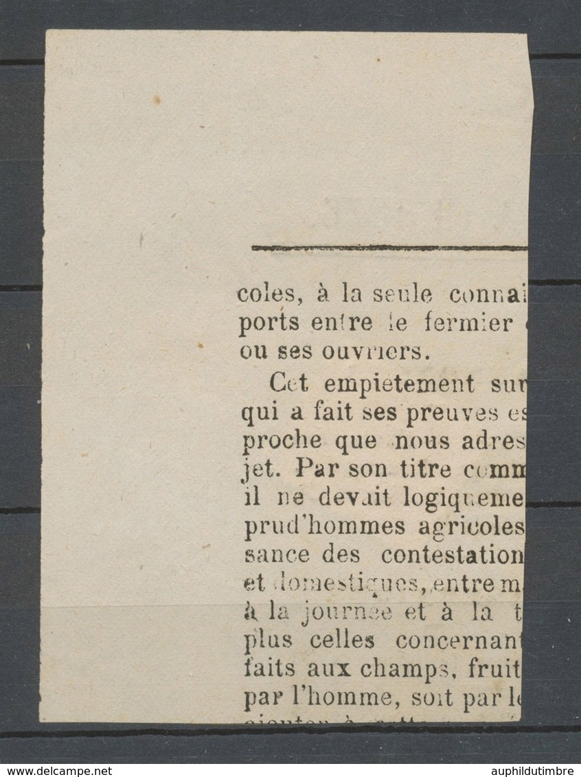 Cérès N°51 2c Rouge-brun Annulation Typo Des Journaux Sur Fragment P5087 - Altri & Non Classificati