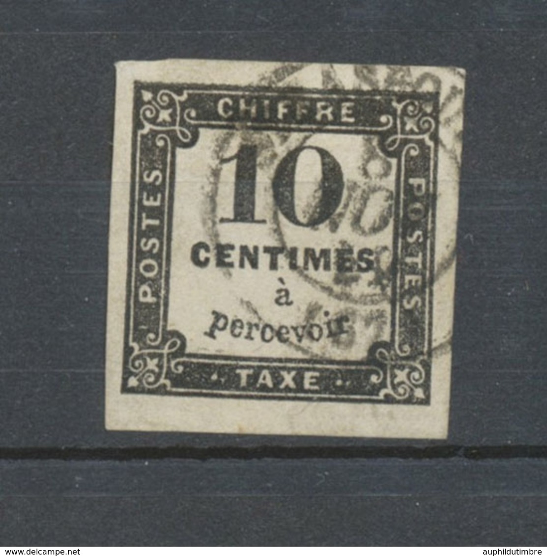 France Timbres-Taxe N°2A 10c Noir Type II Obl. Petit CAD. TTB. P5137 - 1859-1959.. Ungebraucht