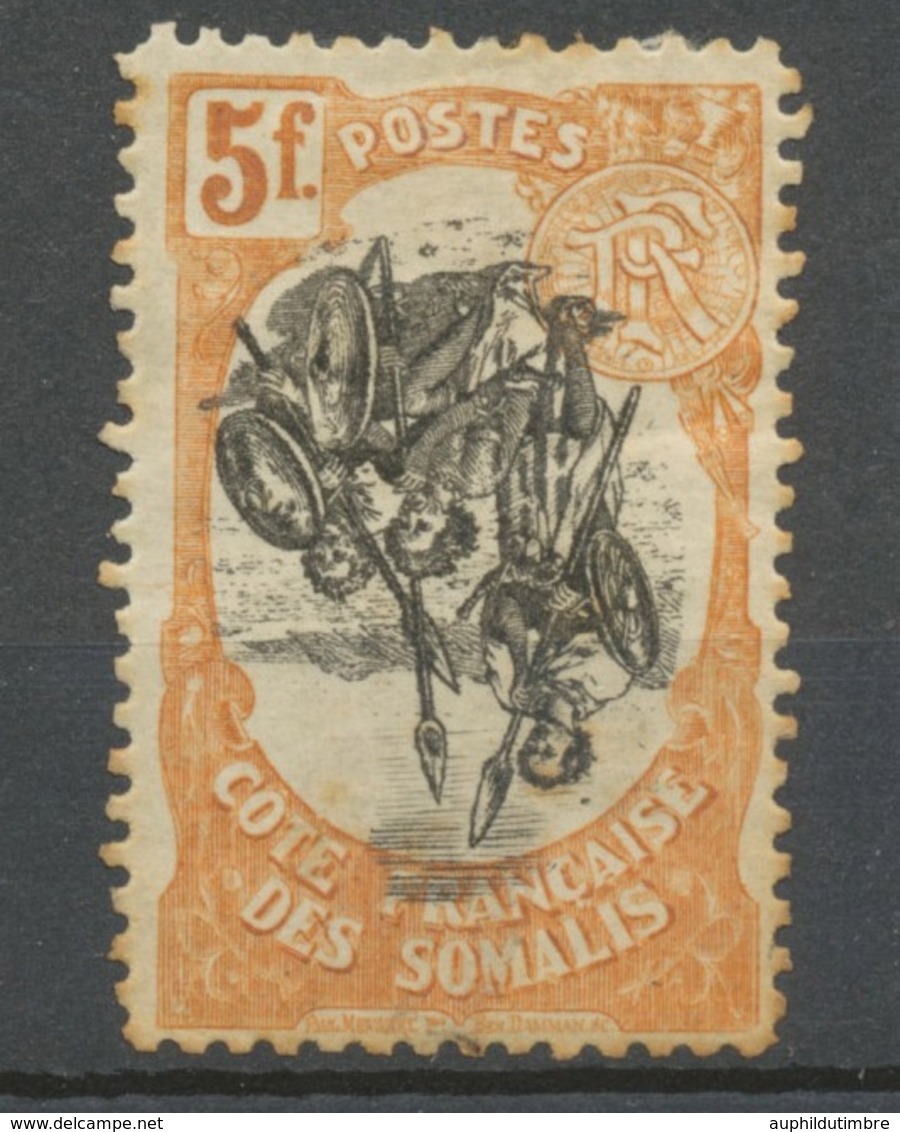 Colonies Cote Des Somalis N°66 C 5f Orange Et Noir Centre Renversé. Neuf * P5151 - Nuevos