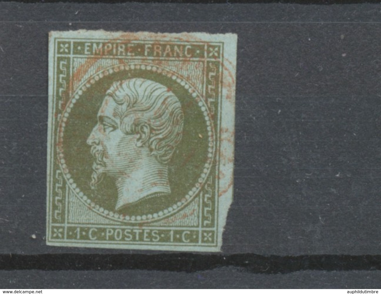 Napoléon III N°11, 1c Olive 1 Voisin CAD Imprimés Rge SIGNE CALVES C. 150€ P988 - 1853-1860 Napoléon III.