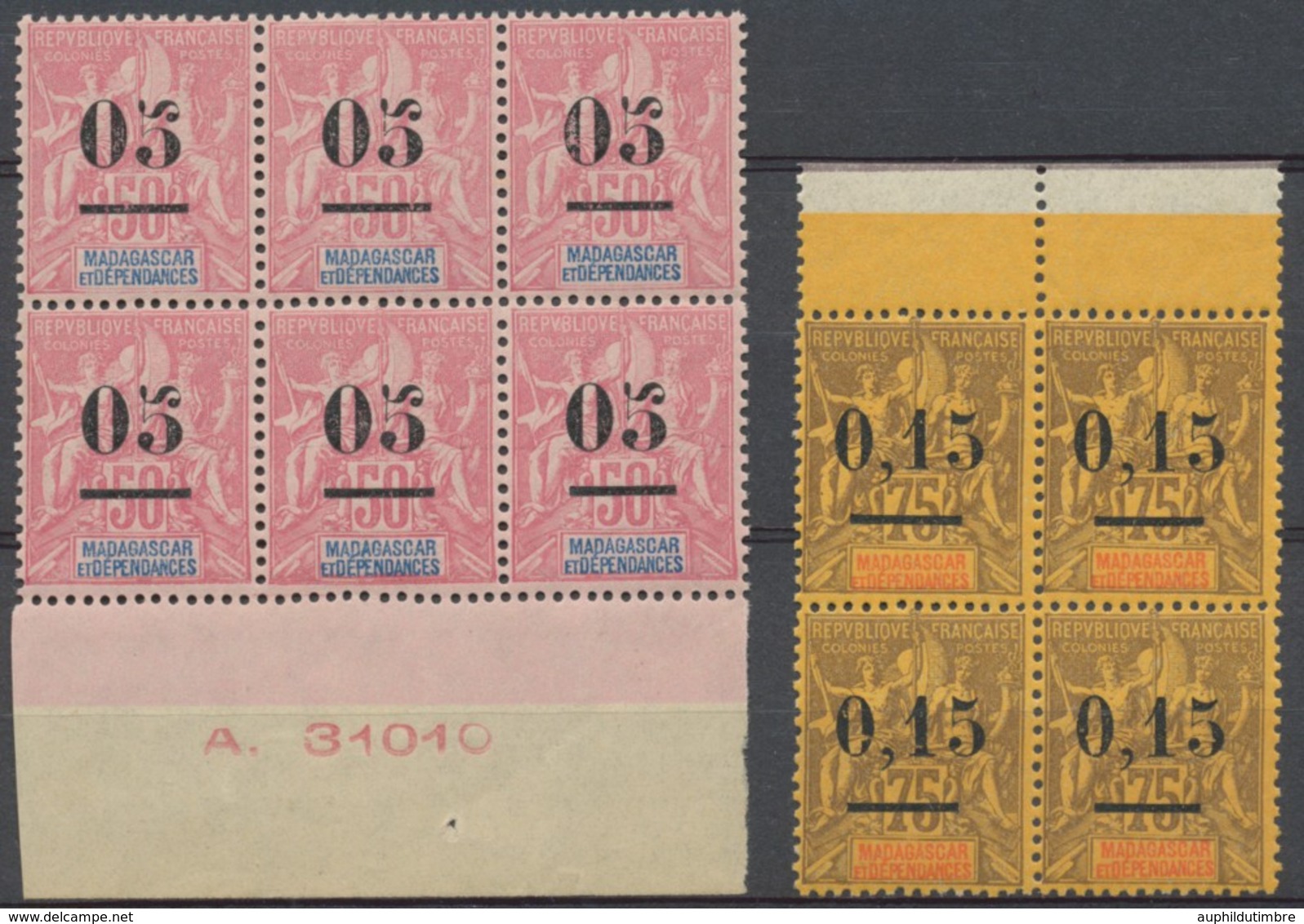 MADAGASCAR N°48 Bloc De 6 Et N°54 Bloc De 4 N** R497 - Unused Stamps