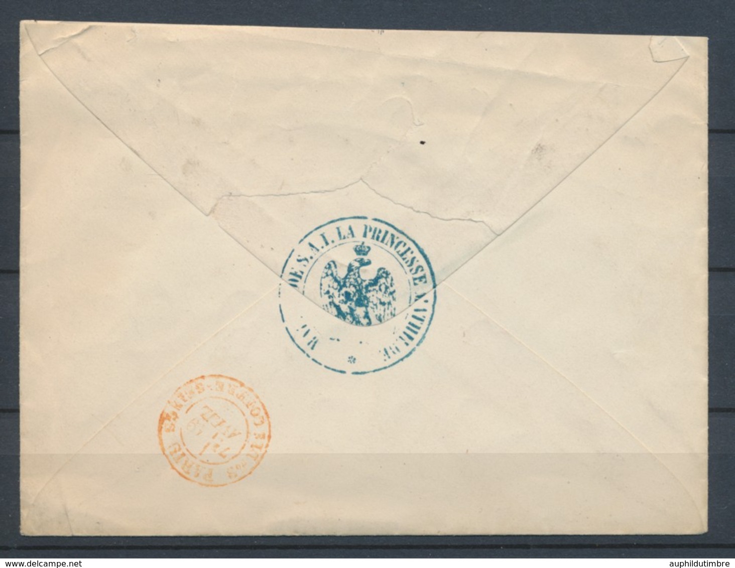 1865 Env. Franchise Griffe BL. Le Secrétaire Des Commandements De S.A.I … X1047 - Civil Frank Covers