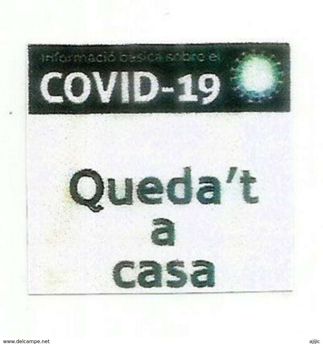 COVID19/ Lettre Recommandée AR De FRANCE Envoyée ANDORRA, Pendant LOCKDOWN,avec Vignettes STAY HOME/QUEDA'T A CASA - Briefe U. Dokumente