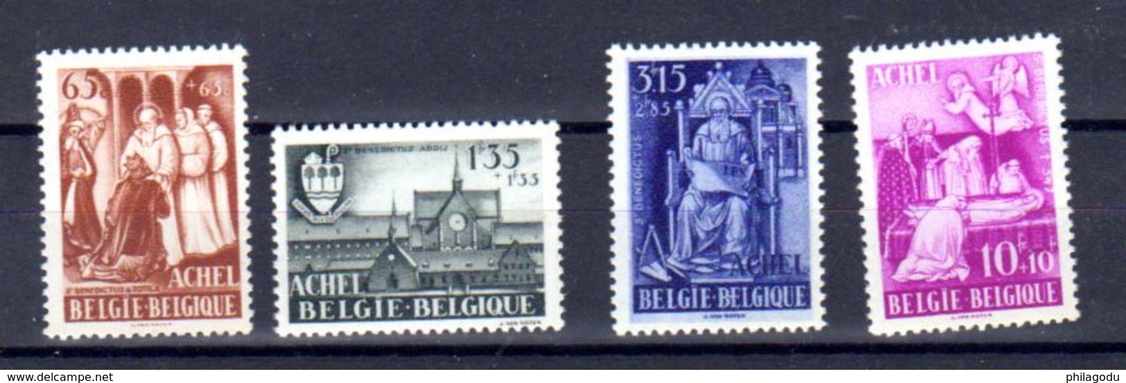 Belgique 1948, Abbaye D’Achel, 773 / 776**, Cote 18 €, - Unused Stamps