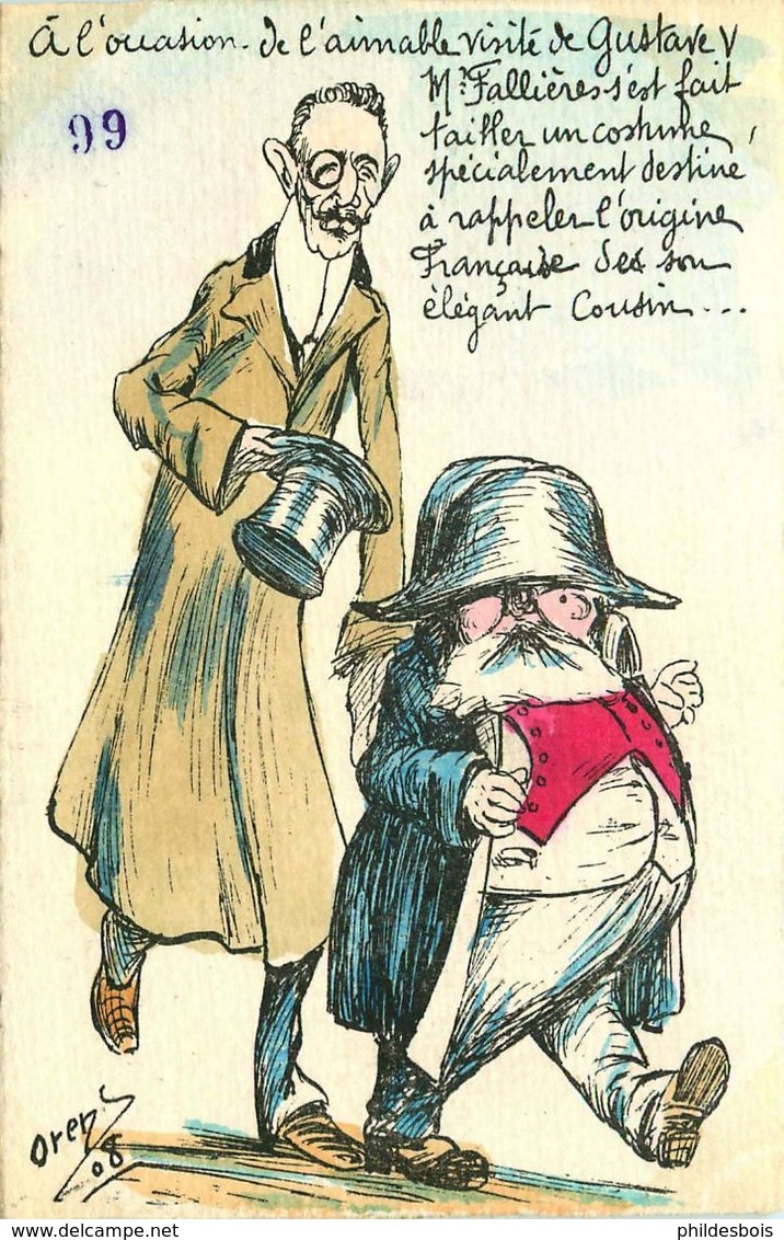 CARICATURE SATIRIQUE POLITIQUE Illustrateur ORENS (dessin Original) - Orens