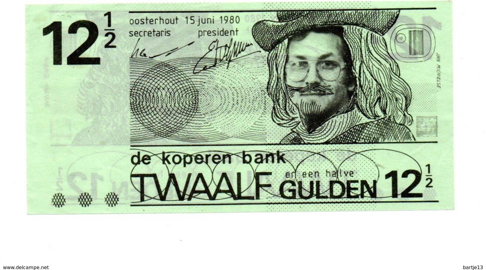 NEDERLAND DE KOPEREN BANK 12 1/2 GULDEN 1980 - Other & Unclassified