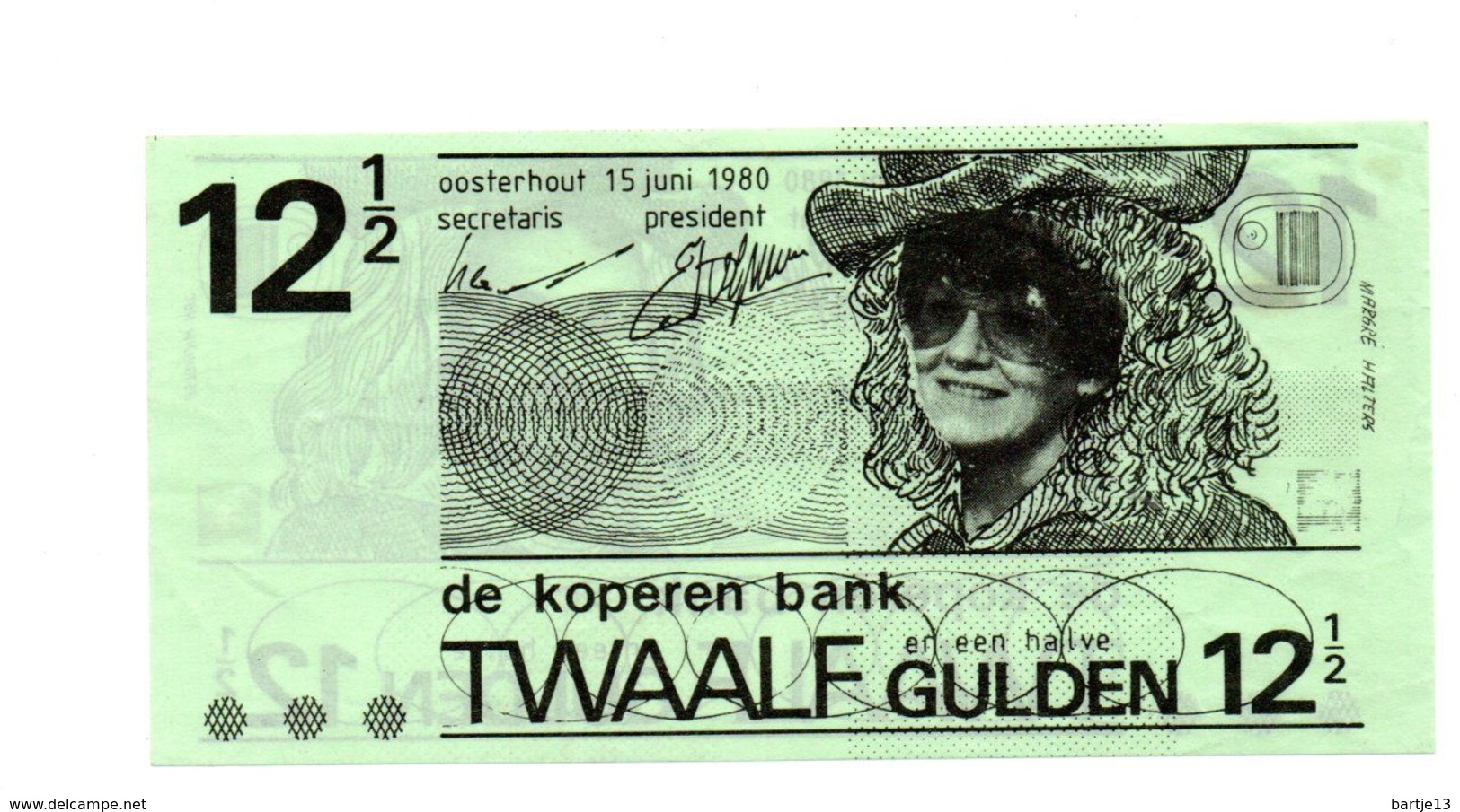 NEDERLAND DE KOPEREN BANK 12 1/2 GULDEN 1980 - Altri & Non Classificati