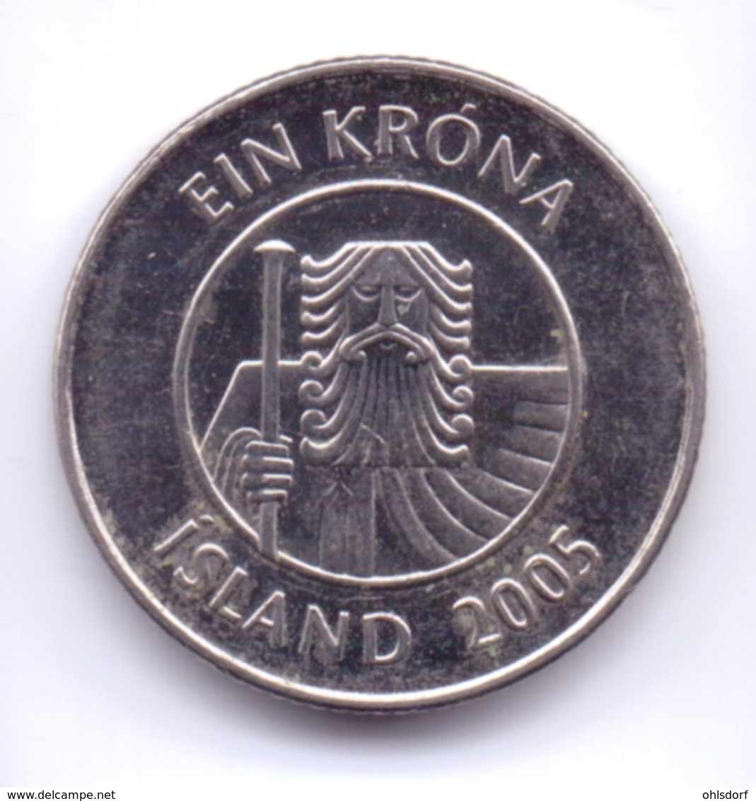 ICELAND 2005: 1 Krona, KM 27a - Island