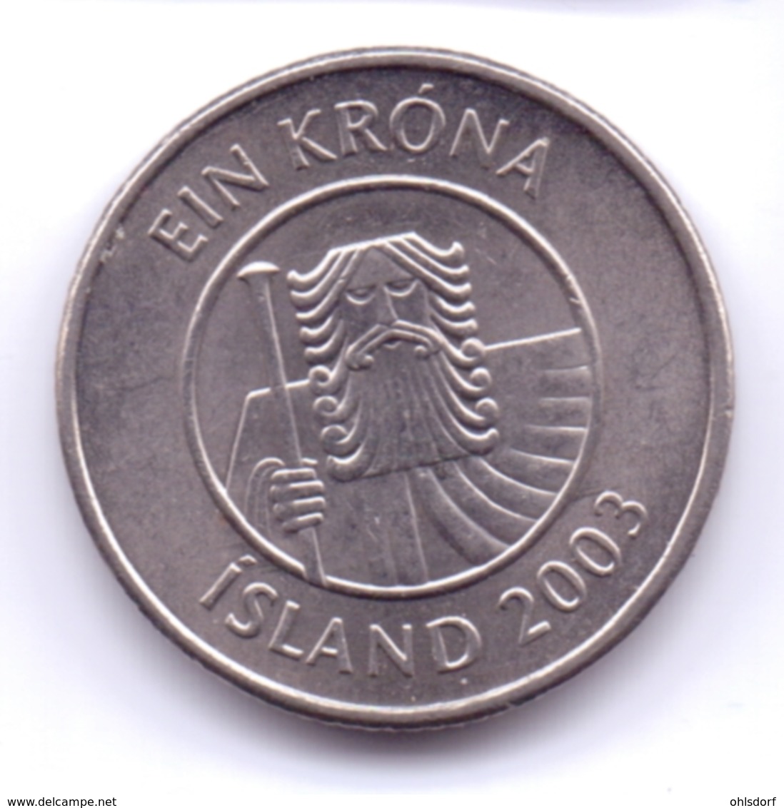 ICELAND 2003: 1 Krona, KM 27a - Islandia