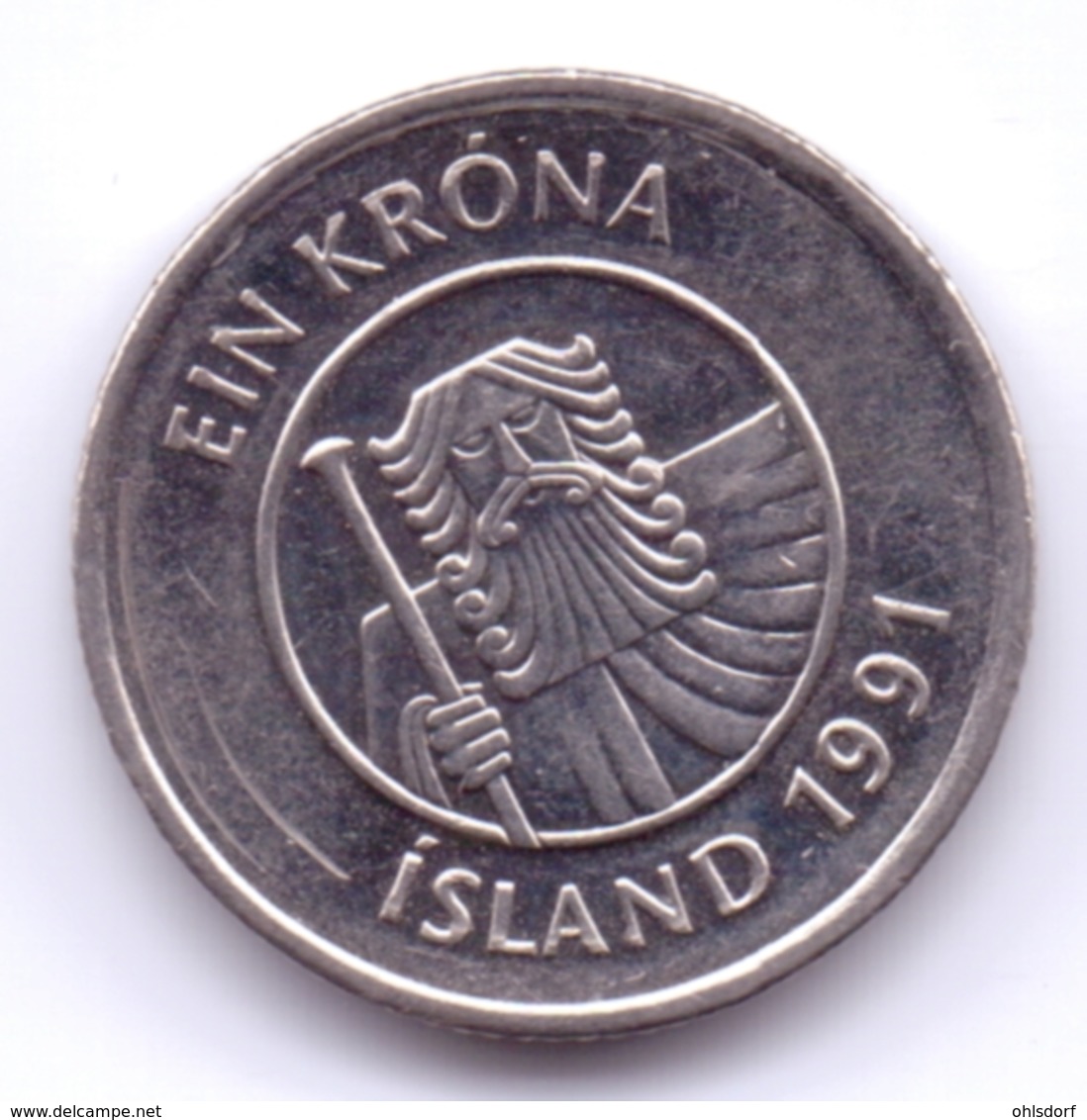 ICELAND 1991: 1 Krona, KM 27a - Islandia