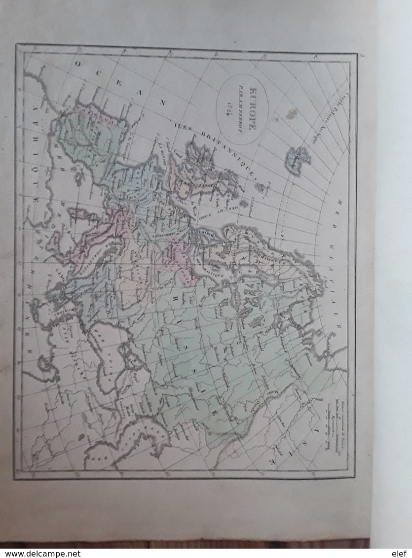 Livret, Ensemble De 20 CARTES GÉOGRAPHIQUES, Mappemonde, Europe Pays Et Autres Continents. A M. PERROT 1824 RARE - Cartes/Atlas