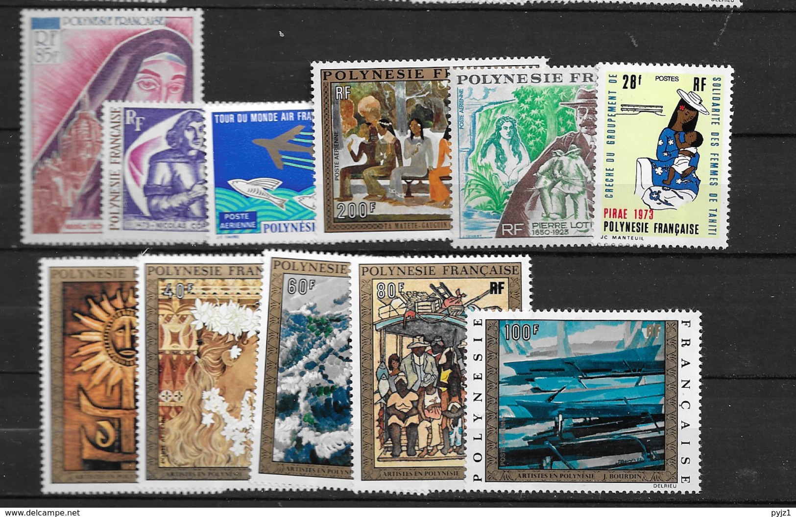 1973 MNH Polynesie Française Year Collection - Années Complètes