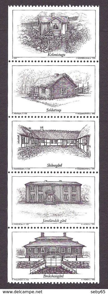 Sweden - 1995 Swedish Houses 1 - Country House, Recess Print Of Issue, Architecture, Hauser, Maison, Proof - MNH - Probe- Und Nachdrucke