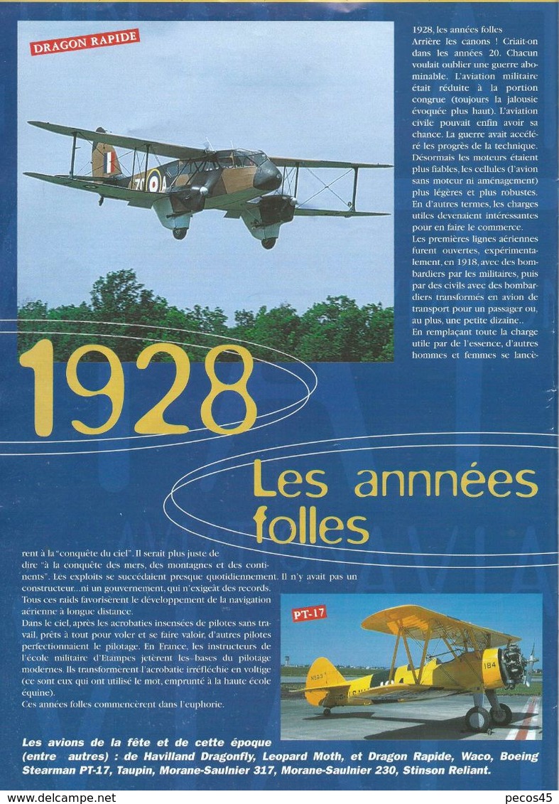 Programme du Meeting aérien 1998 à LA FERTE-ALAIS - 1998.