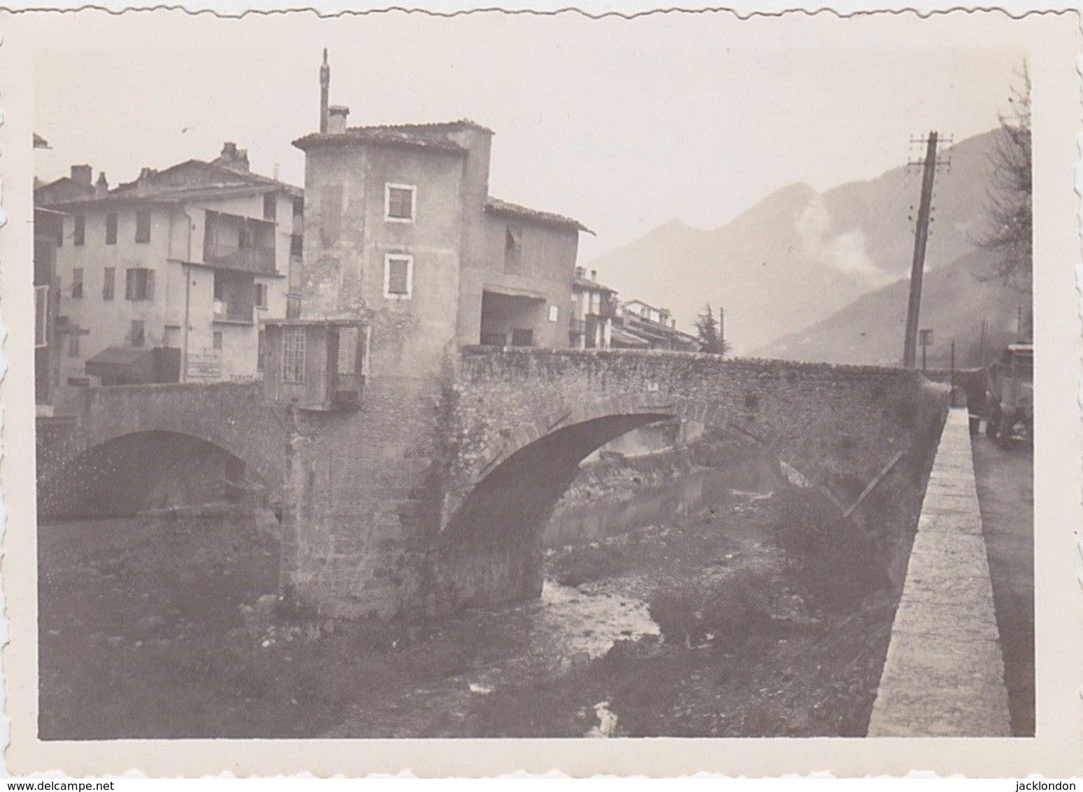 PHOTOGRAPHIE ORIGINALE SOSPEL La Bévéra Le Vieux Pont 18 Avril 1933 - Orte