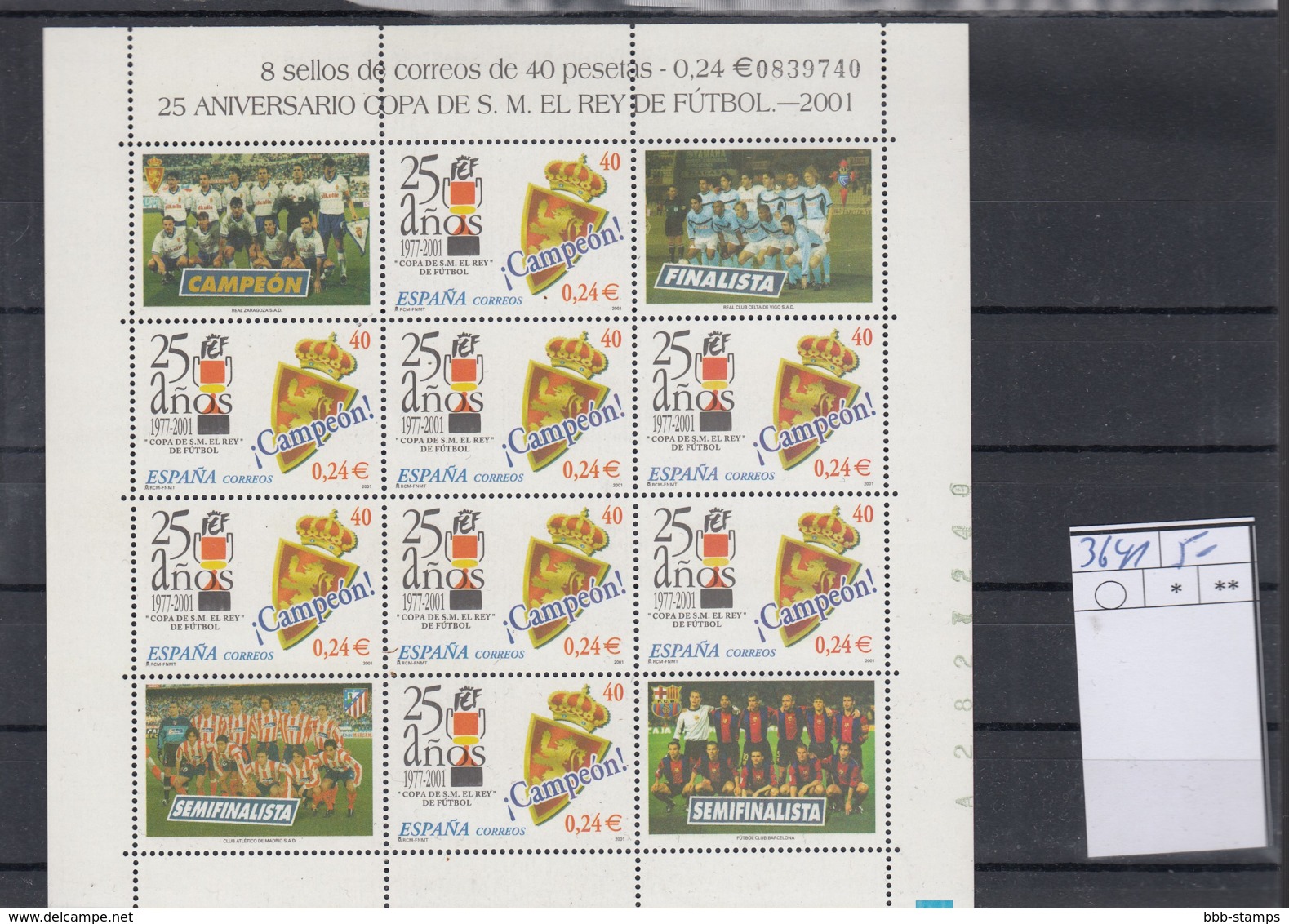 Spanien Michel Cat.No. Mnh/** Sheet 3641 - Blocks & Sheetlets & Panes