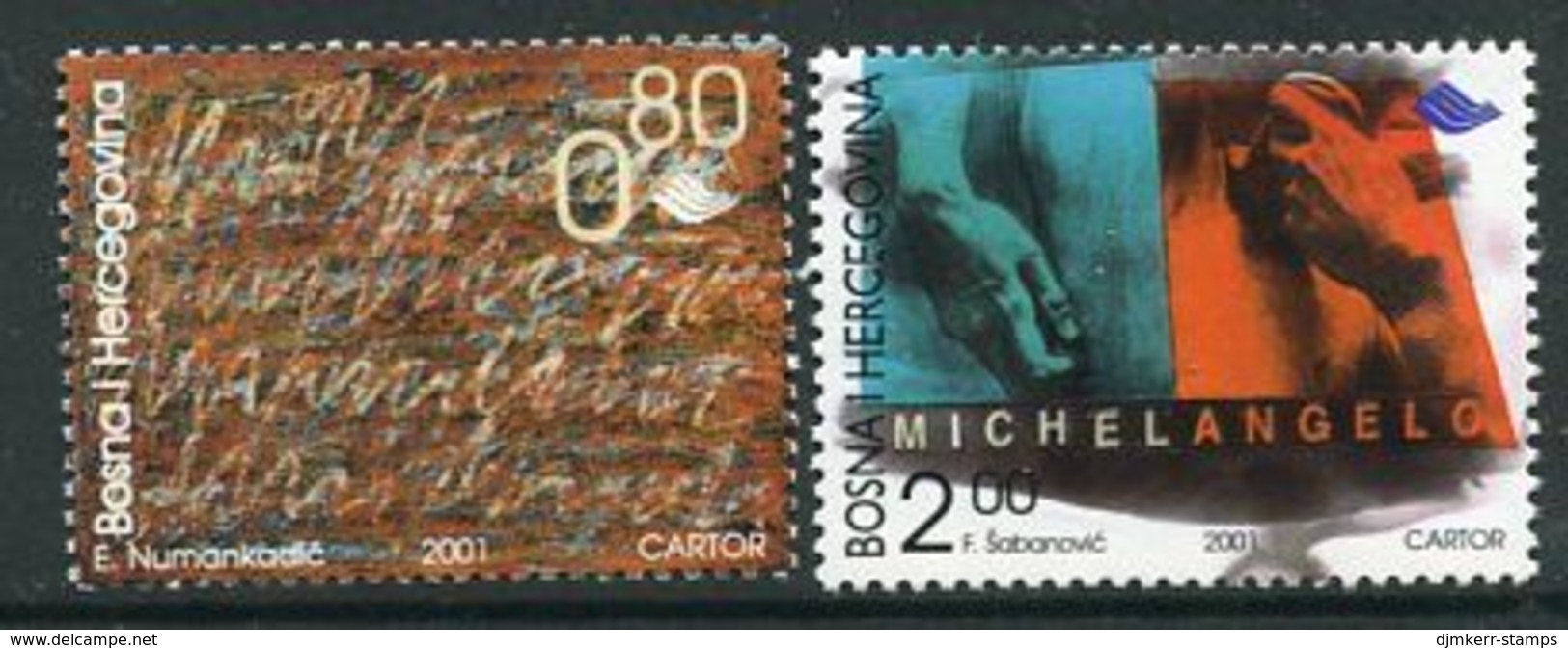 BOSNIA HERCEGOVINA (Sarajevo) 2001 Art MNH / **.  Michel 245-46 - Bosnien-Herzegowina