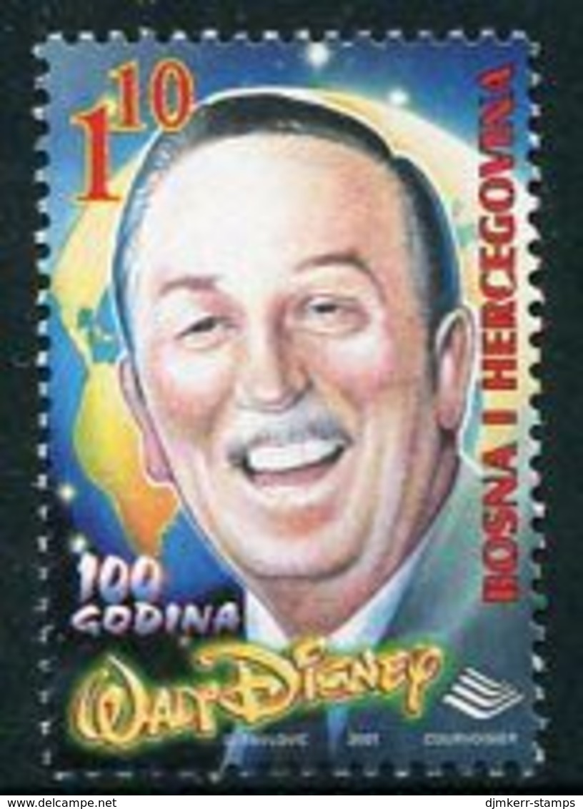 BOSNIA HERCEGOVINA (Sarajevo) 2001 Walt Disney Centenary MNH / **.  Michel 226 - Bosnia And Herzegovina