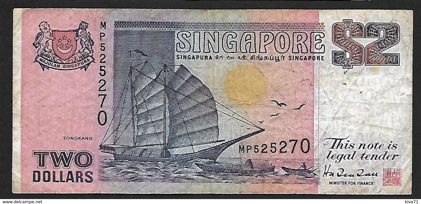 2 Dollars "SINGAPOUR"       Ro 52 - Singapur