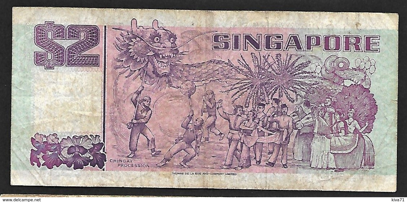 2 Dollars "SINGAPOUR"       Ro 52 - Singapur