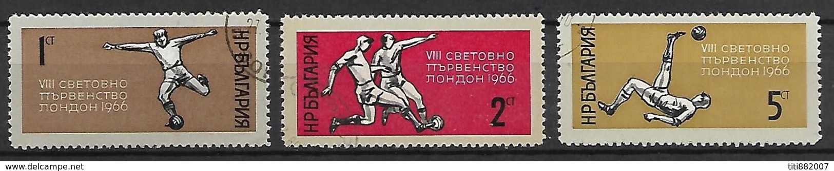 BULGARIE   -   1966  .  Y&T N° 1426 à 1428 Oblitérés.   Foot-ball - Used Stamps