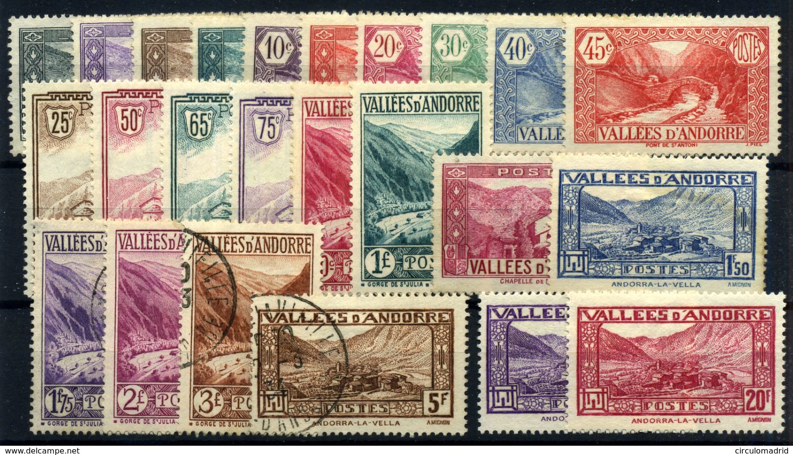 Andorra Francesa Nº 24/45. Año 1932/33 - Gebraucht