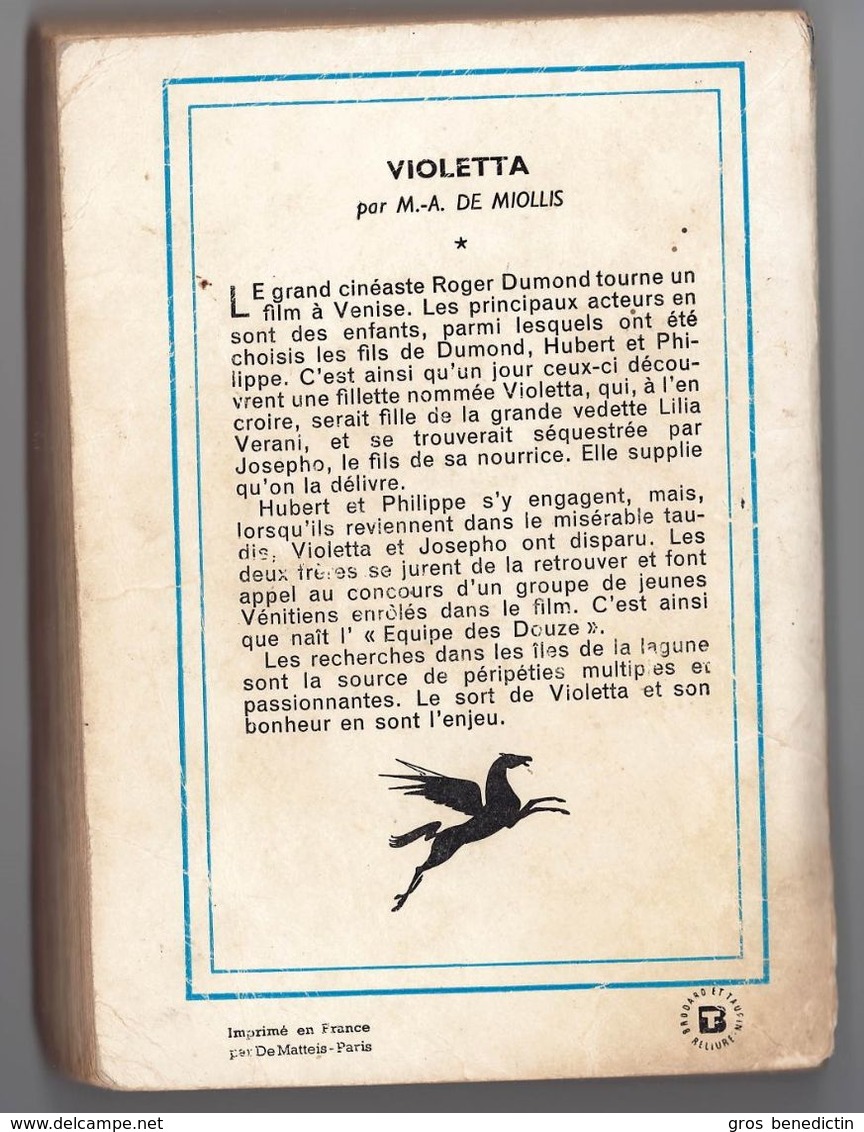 Hachette - Bibliothèque De La Jeunesse N°35 - Marie Antoinette De Miollis - "Violetta" - 1958 - #Ben&BJnew - Bibliotheque De La Jeunesse