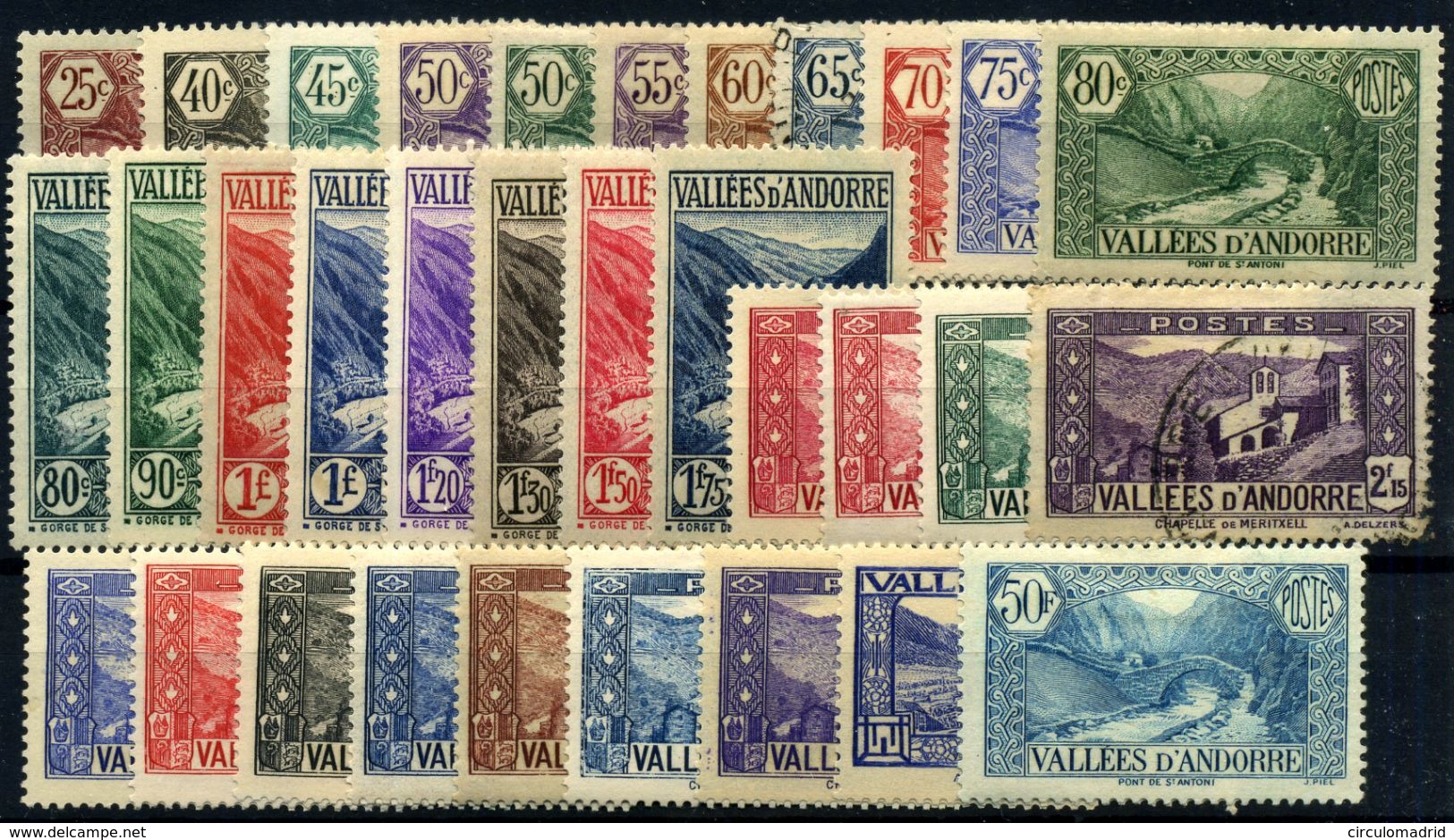 Andorra Francesa Nº 61/92. Año 1937/43 - Used Stamps