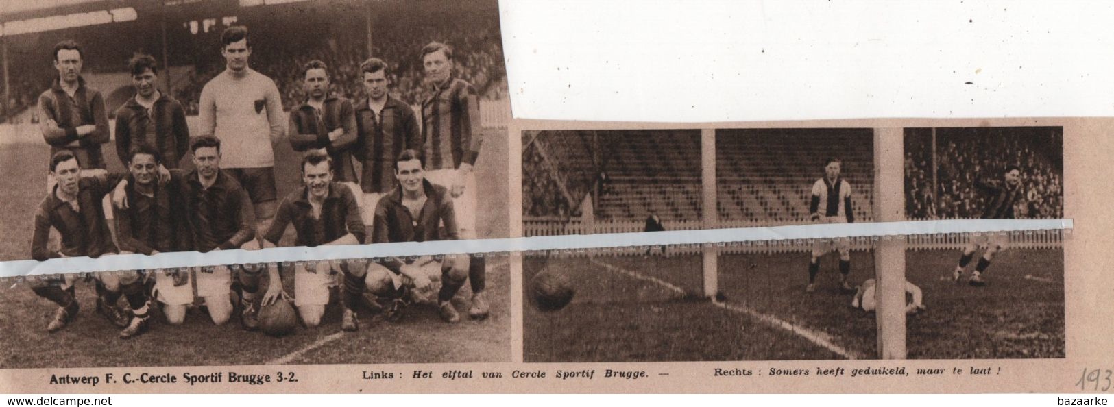 VOETBAL..1931..HET ELFTAL VAN CERCLE-SPORTIF BRUGGE - Non Classés