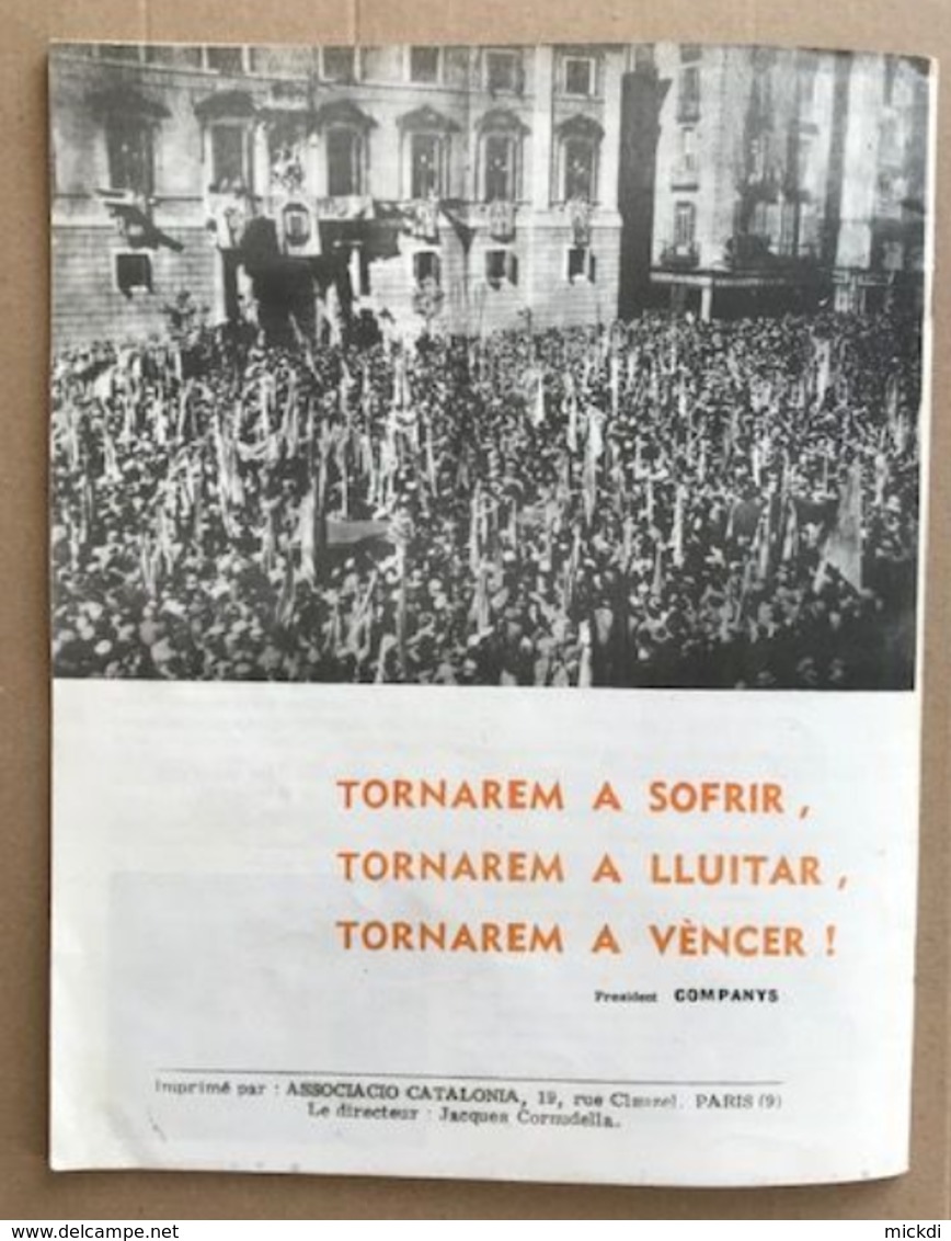 SOM N° 1  DE 1965 - REVUE LLUIS COMPANYS PRESIDENT DE CATALUNYA ASSASSINAT PEL FRANQUISME 15 D'OCTUBRE 1940 - CATALOGNE - Revues & Journaux