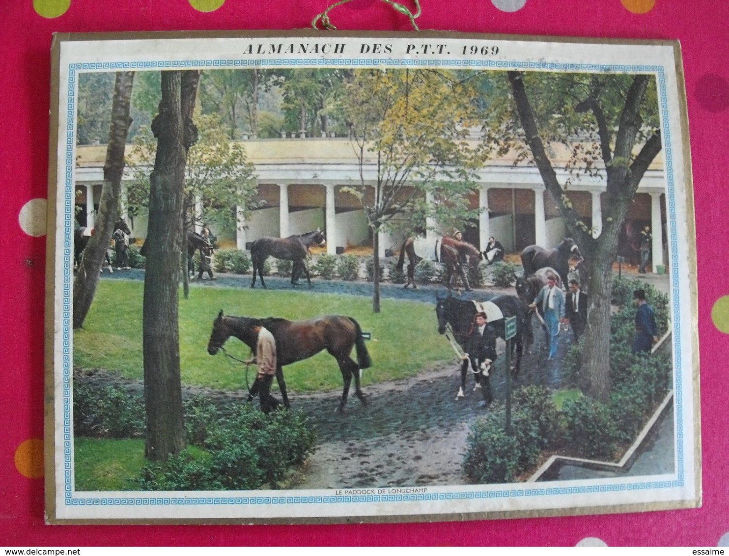 Almanach Des PTT. Cantal. Calendrier Poste 1969. Paddock De Longchamp, Paturage En Vercors - Grand Format : 1961-70