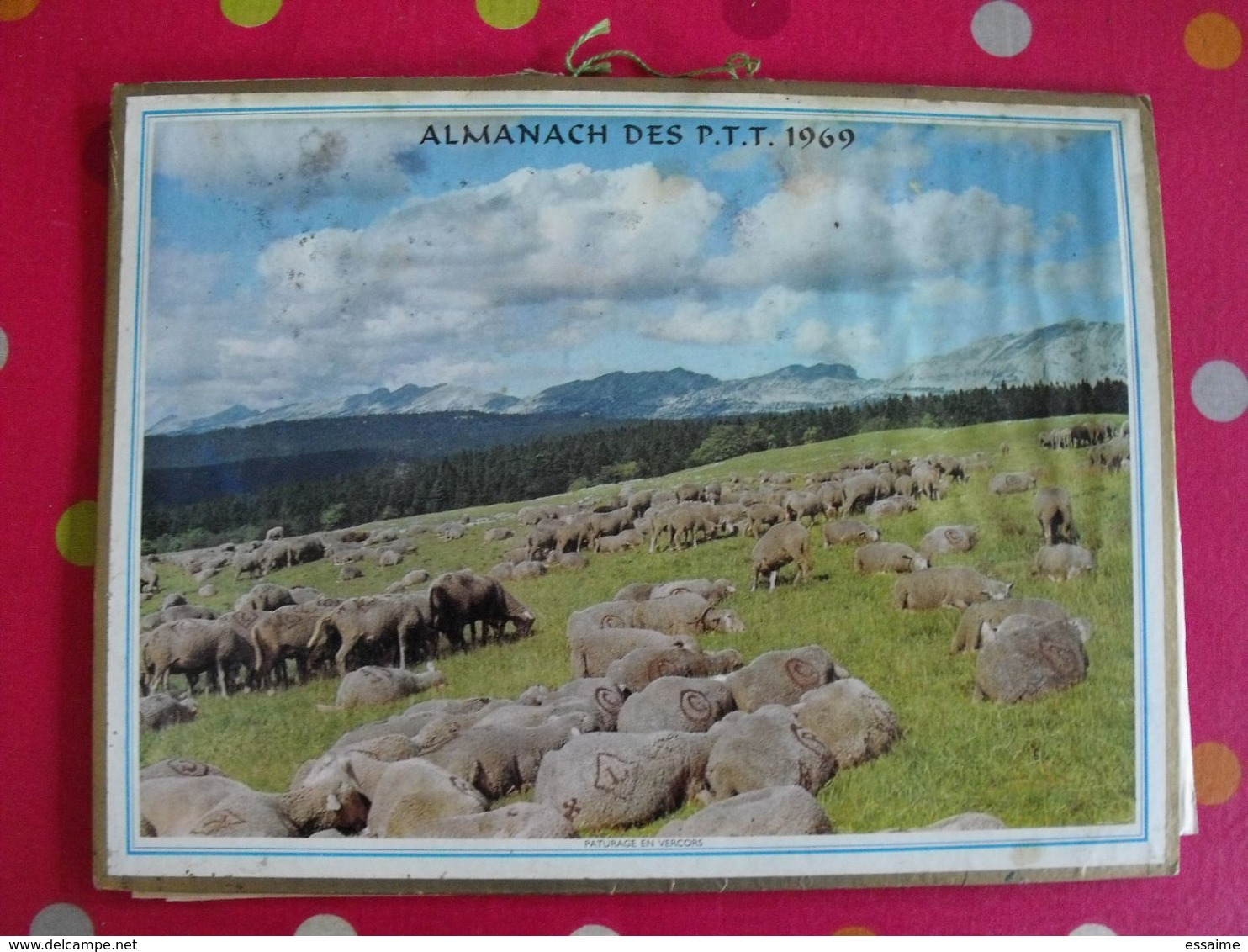 Almanach Des PTT. Cantal. Calendrier Poste 1969. Paddock De Longchamp, Paturage En Vercors - Formato Grande : 1961-70