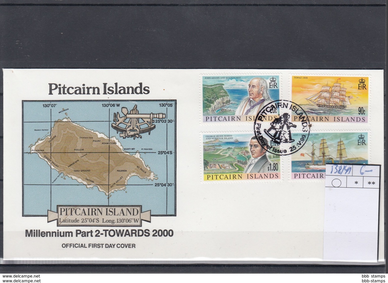 Pitcairn Inseln Michel Cat.No. FDC 538/541 Sailing Ships - Pitcairninsel